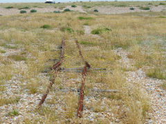 The remains of line 3, Dungeness fish tramway, June 2013